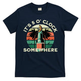 It's 5 O’clock Somewhere Summer Retro Sunset Drinking T-Shirt
