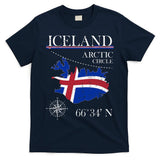 Iceland  Arctic Circle  Polar North Island Icelandic Flag T-Shirt