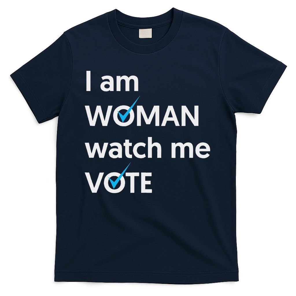 I Am Woman Watch Me Vote 2024 Blue Wave Vote T-Shirt