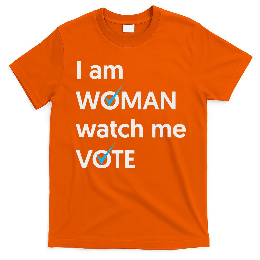 I Am Woman Watch Me Vote 2024 Blue Wave Vote T-Shirt