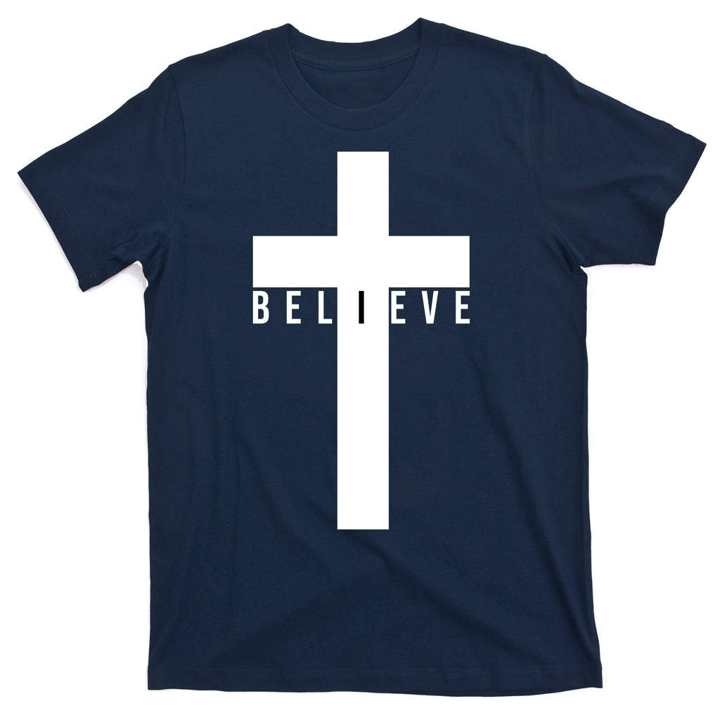 I Believe Faith Christian Cross T-Shirt
