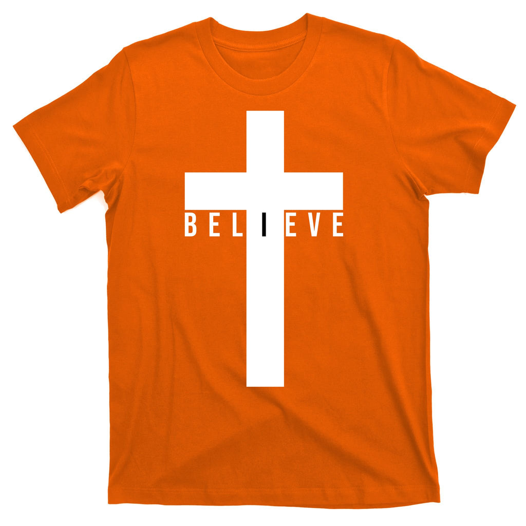 I Believe Faith Christian Cross T-Shirt