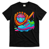 Ice Cream Drip Baseball Stuff Baseball Dripping For T-Shirt