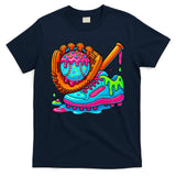 Ice Cream Drip Baseball Stuff Baseball Dripping For T-Shirt