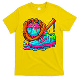 Ice Cream Drip Baseball Stuff Baseball Dripping For T-Shirt