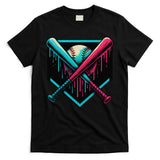 Ice Cream Dripping Baseball Home Plate Drip Respect The T-Shirt