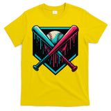 Ice Cream Dripping Baseball Home Plate Drip Respect The T-Shirt