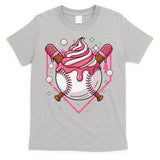 Ice Cream Drip Baseball Stuff Stuff Baseball T-Shirt