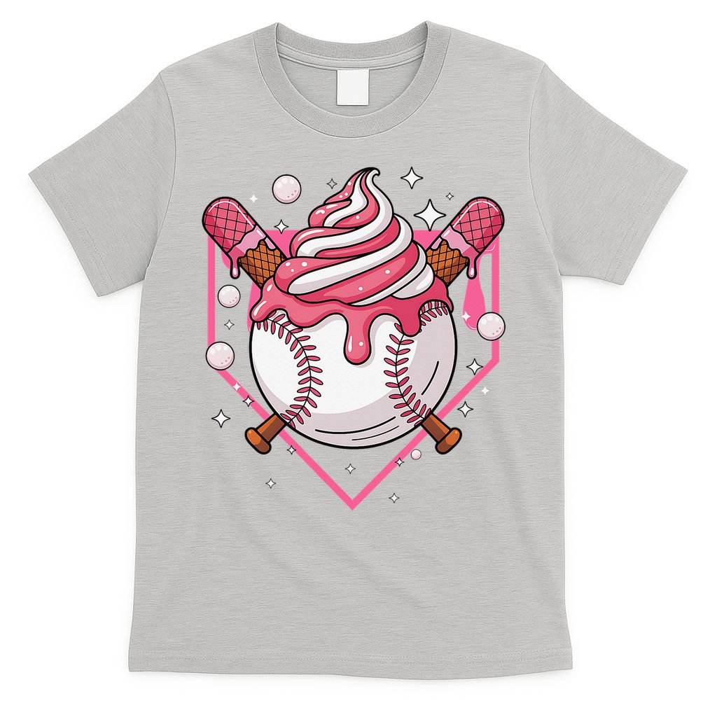 Ice Cream Drip Baseball Stuff Stuff Baseball T-Shirt