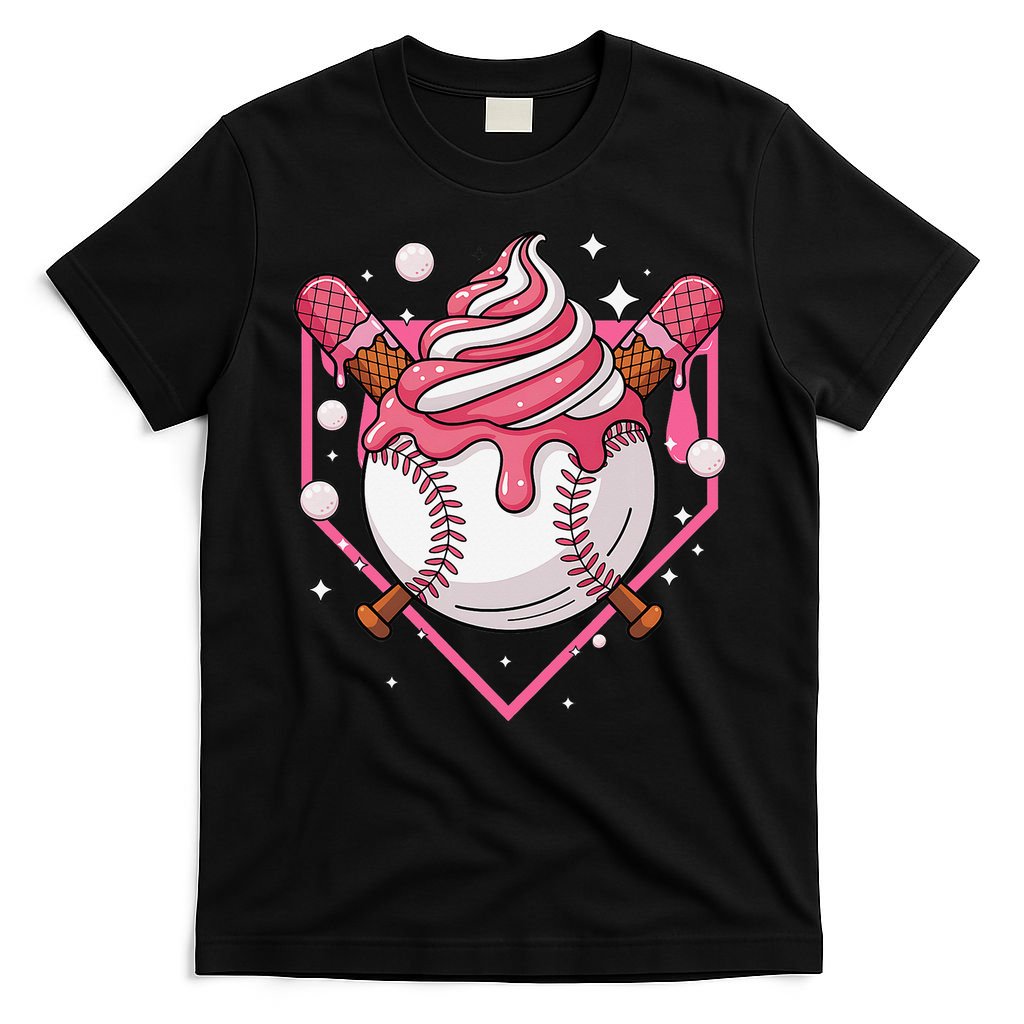 Ice Cream Drip Baseball Stuff Stuff Baseball T-Shirt