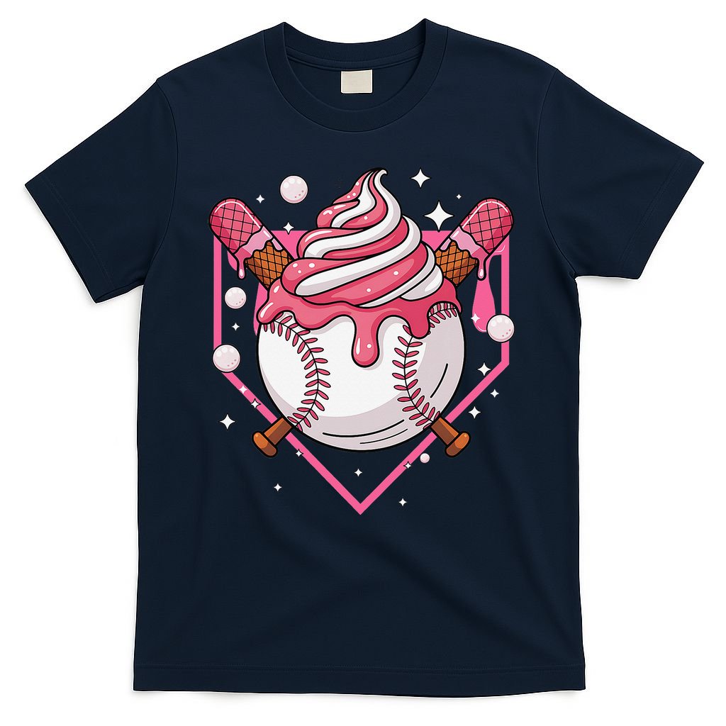 Ice Cream Drip Baseball Stuff Stuff Baseball T-Shirt