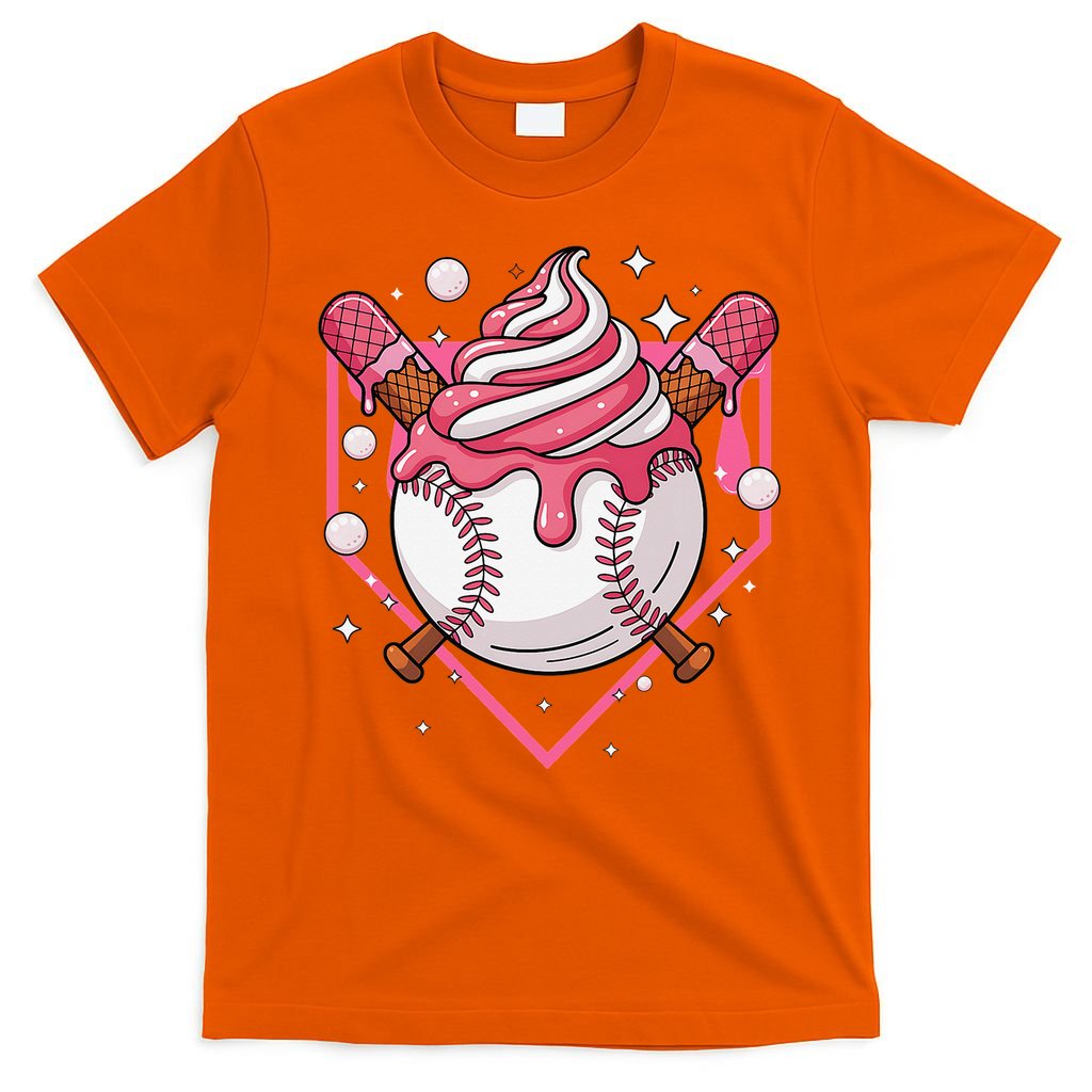 Ice Cream Drip Baseball Stuff Stuff Baseball T-Shirt
