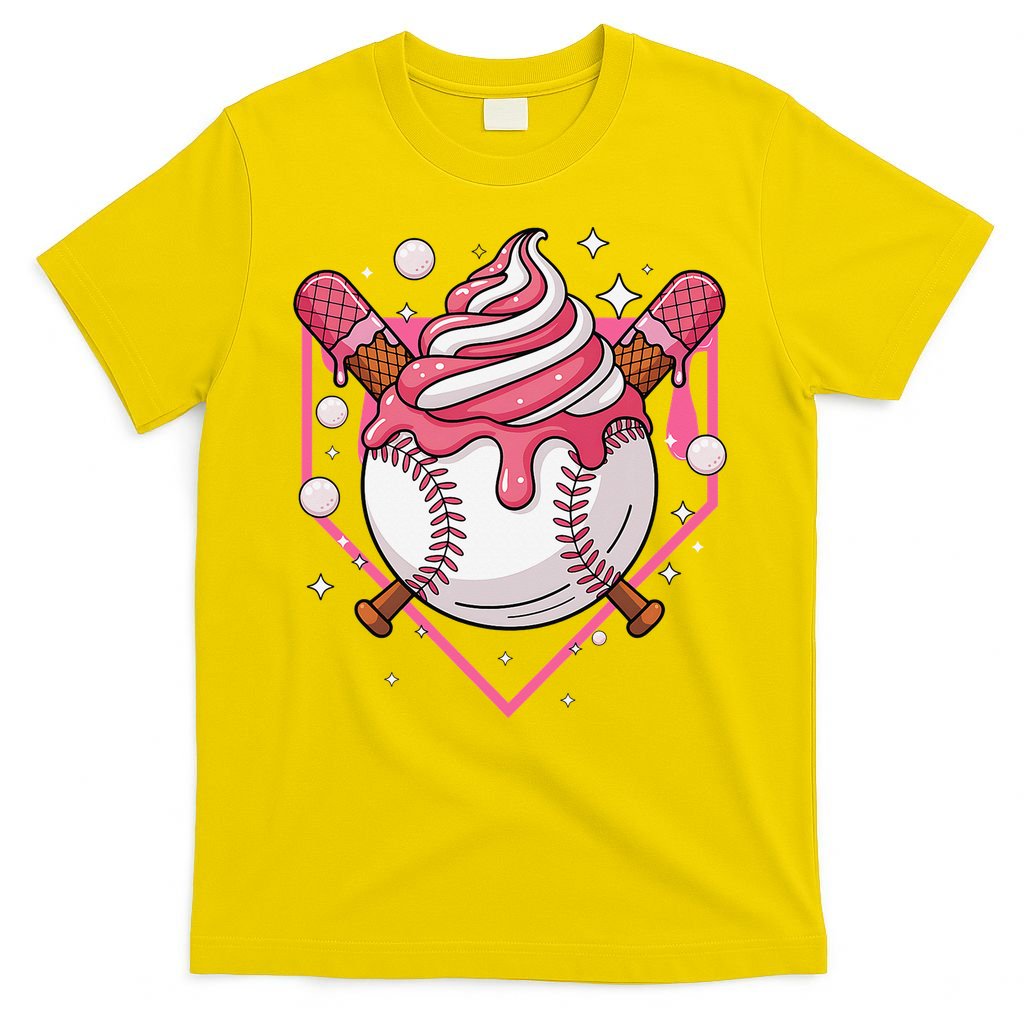 Ice Cream Drip Baseball Stuff Stuff Baseball T-Shirt