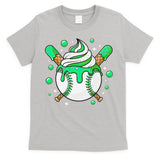 Ice Cream Drip Baseball Stuff Stuff Baseball T-Shirt