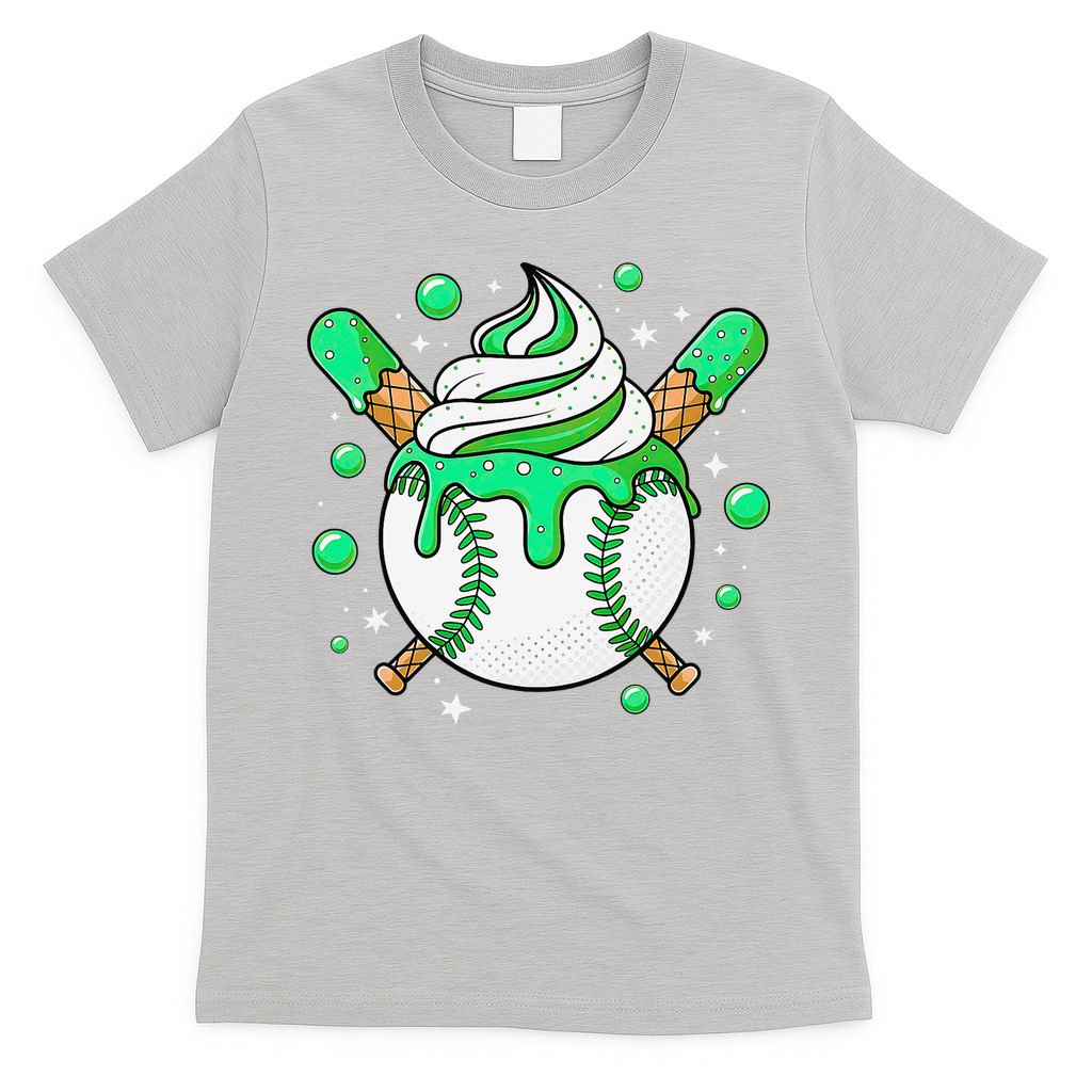 Ice Cream Drip Baseball Stuff Stuff Baseball T-Shirt