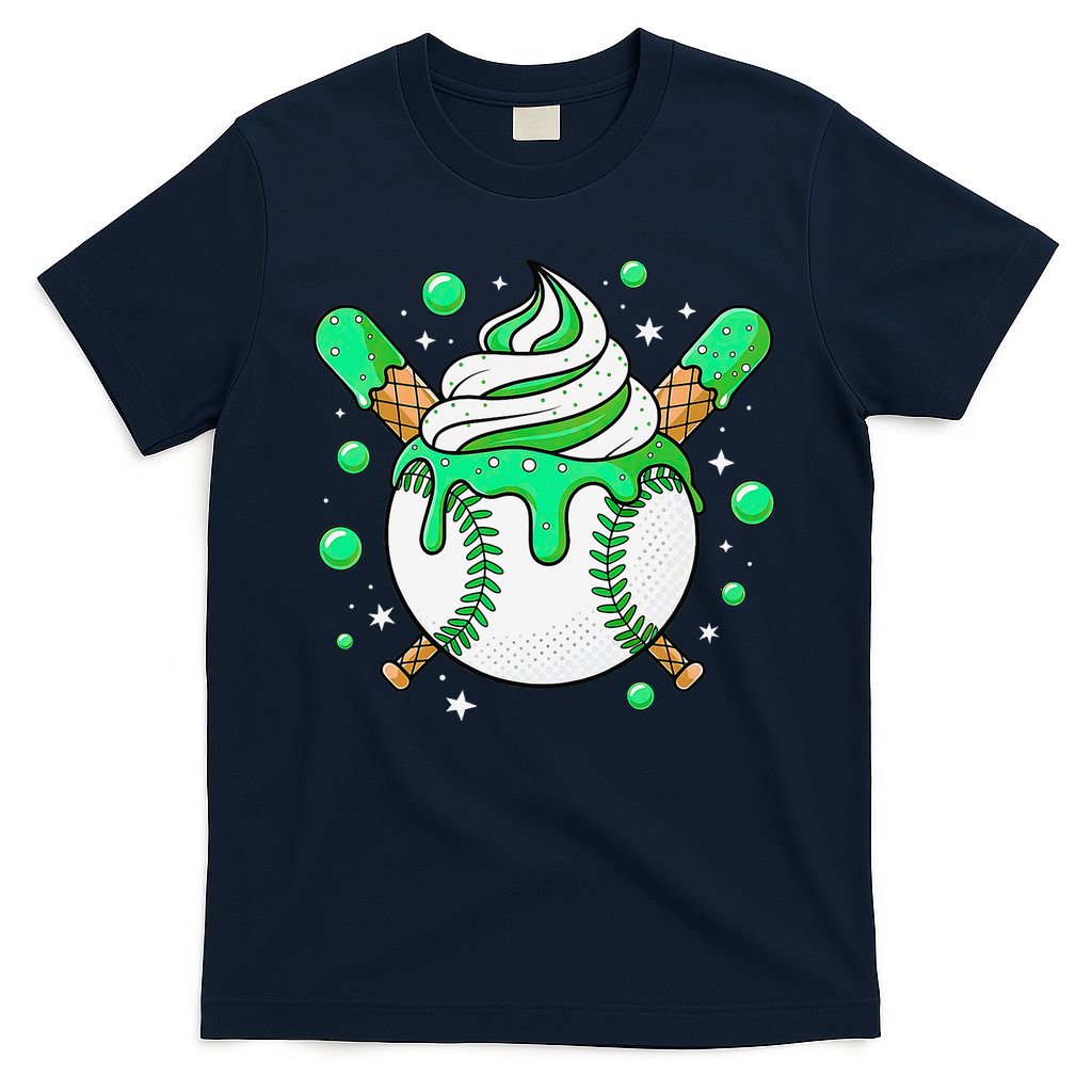 Ice Cream Drip Baseball Stuff Stuff Baseball T-Shirt
