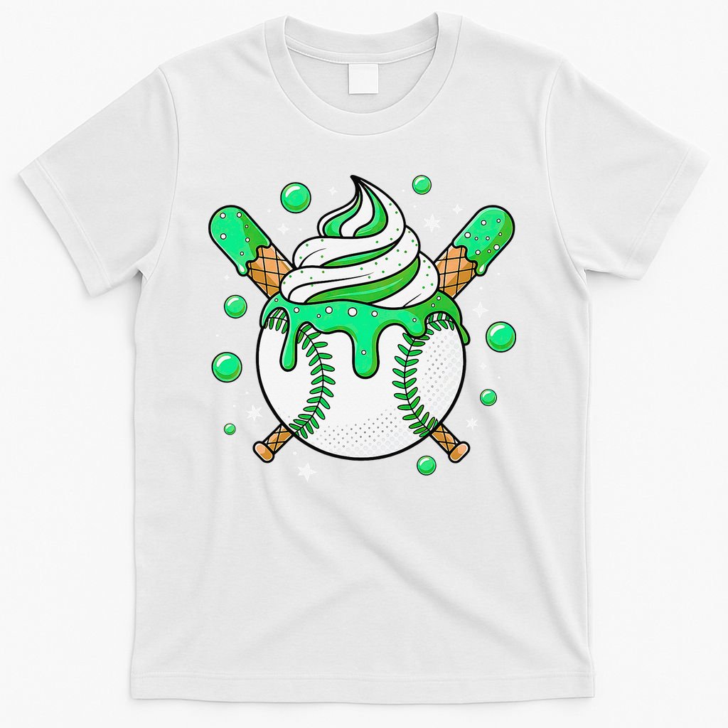 Ice Cream Drip Baseball Stuff Stuff Baseball T-Shirt