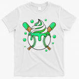 Ice Cream Drip Baseball Stuff Stuff Baseball T-Shirt