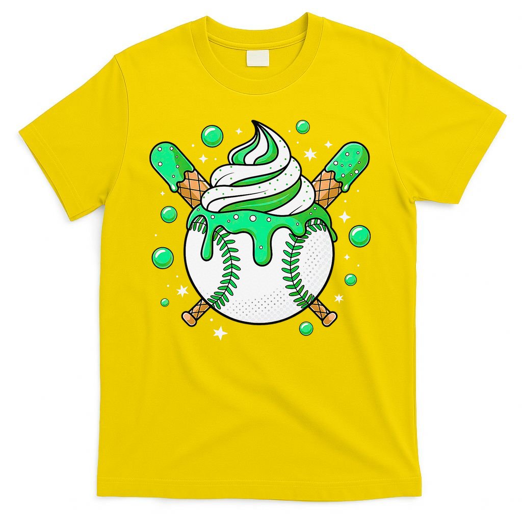 Ice Cream Drip Baseball Stuff Stuff Baseball T-Shirt