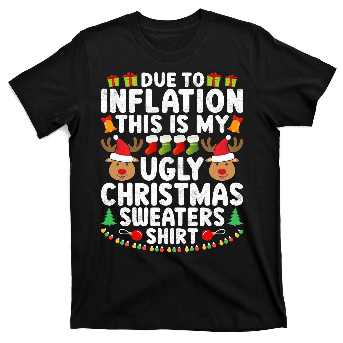 Inflation Fun Ugly Christmas Sweater T-Shirt