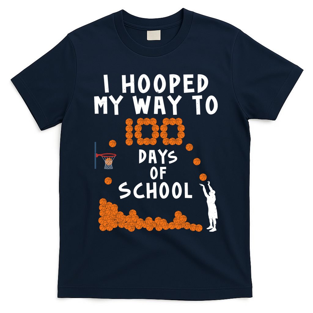 I Hooped My Way 100 Days Of School Basketball T-Shirt