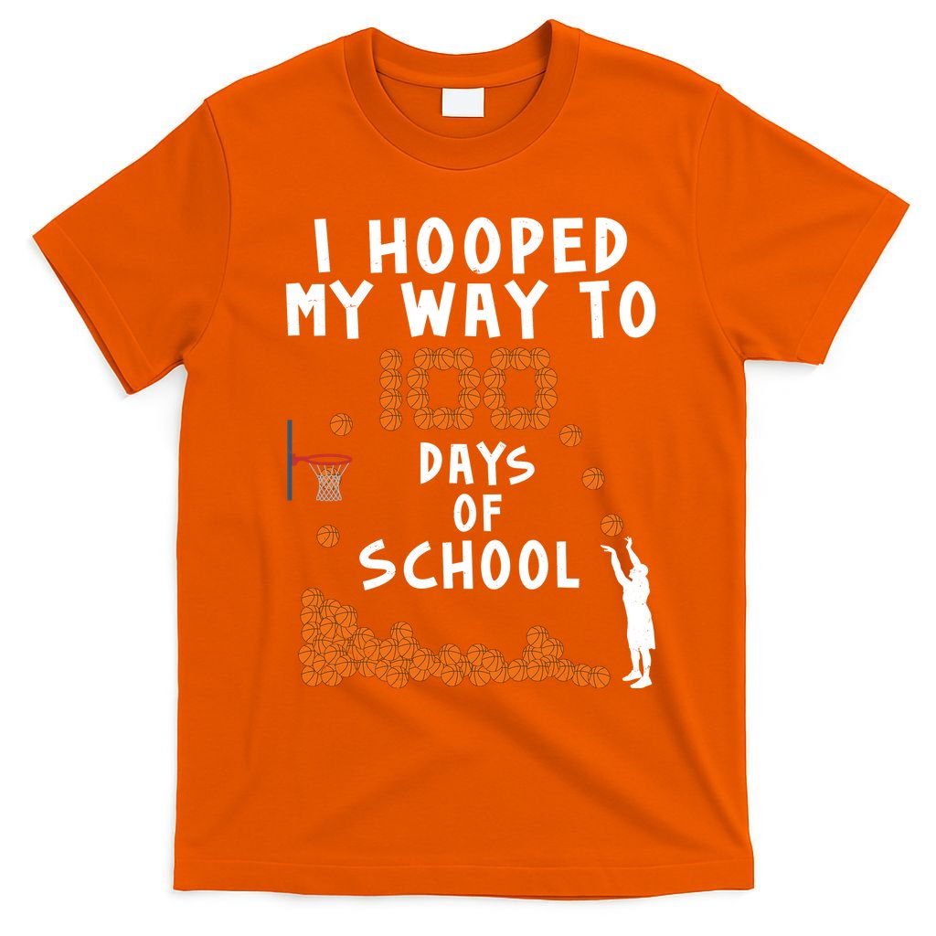 I Hooped My Way 100 Days Of School Basketball T-Shirt