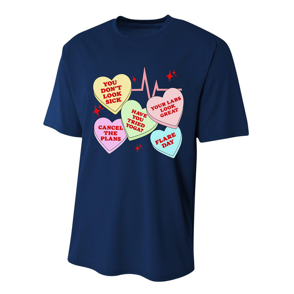 Invisible Illness Valentine Chronic Illness Awareness Pots Performance Sprint T-Shirt