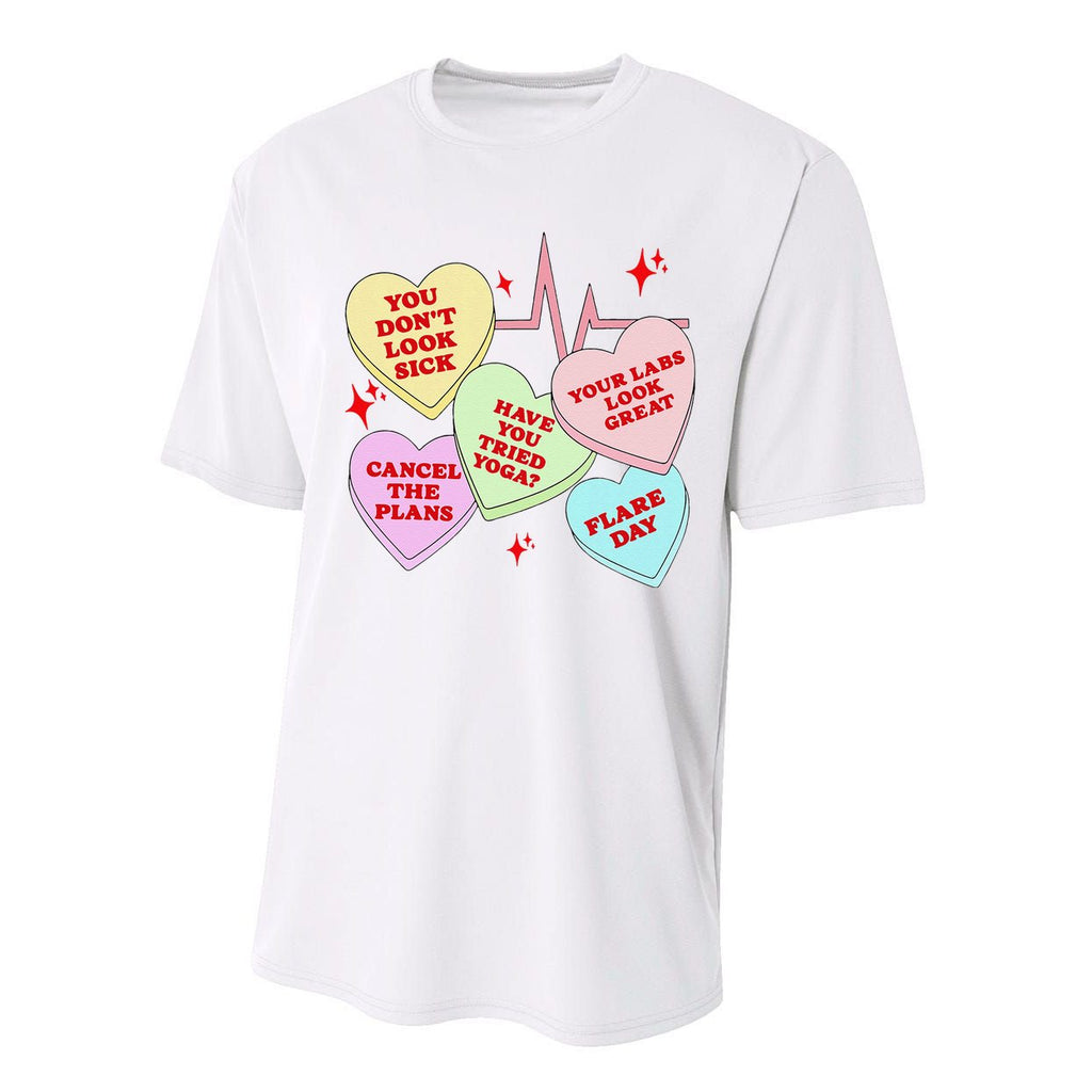 Invisible Illness Valentine Chronic Illness Awareness Pots Performance Sprint T-Shirt