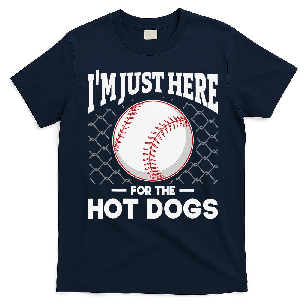 I'm Just Here For The Hot Dogs Summer Baseball Game Hotdog T-Shirt
