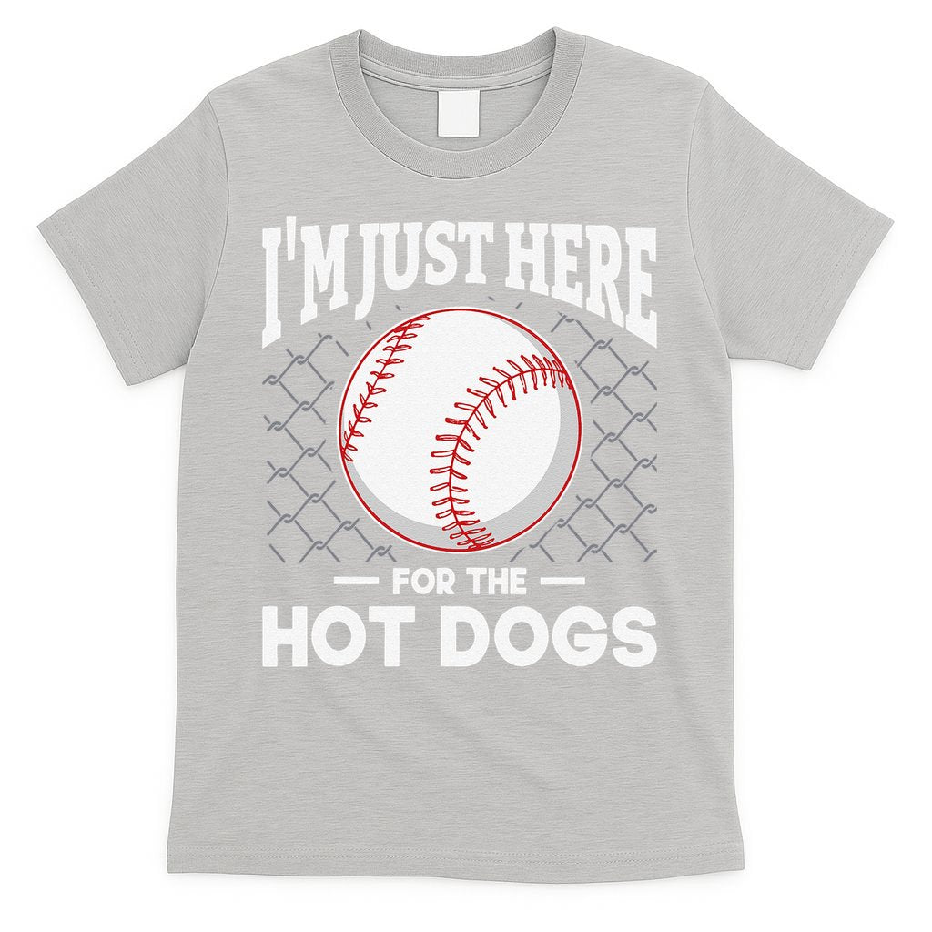 I'm Just Here For The Hot Dogs Summer Baseball Game Hotdog T-Shirt