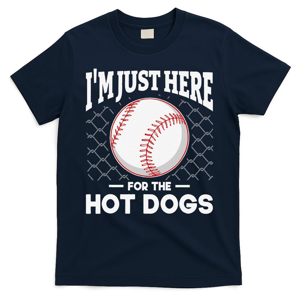 I'm Just Here For The Hot Dogs Summer Baseball Game Hotdog T-Shirt