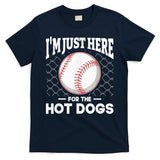 I'm Just Here For The Hot Dogs Summer Baseball Game Hotdog T-Shirt