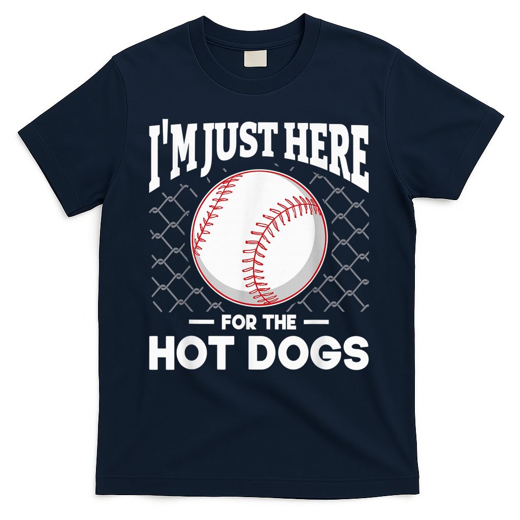 I'm Just Here For The Hot Dogs Summer Baseball Game Hotdog T-Shirt