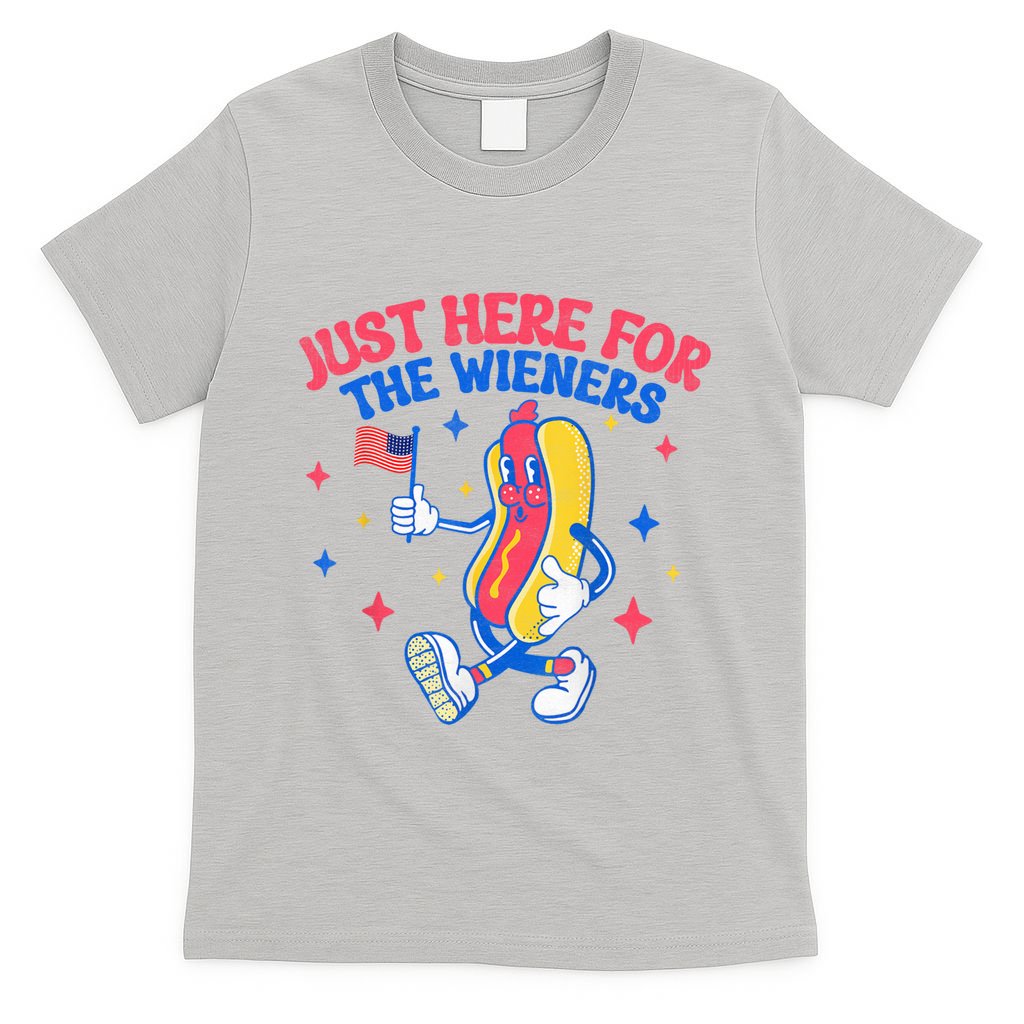 IM Just Here For The Wieners 4th Of July Hot Dog Gift T-Shirt