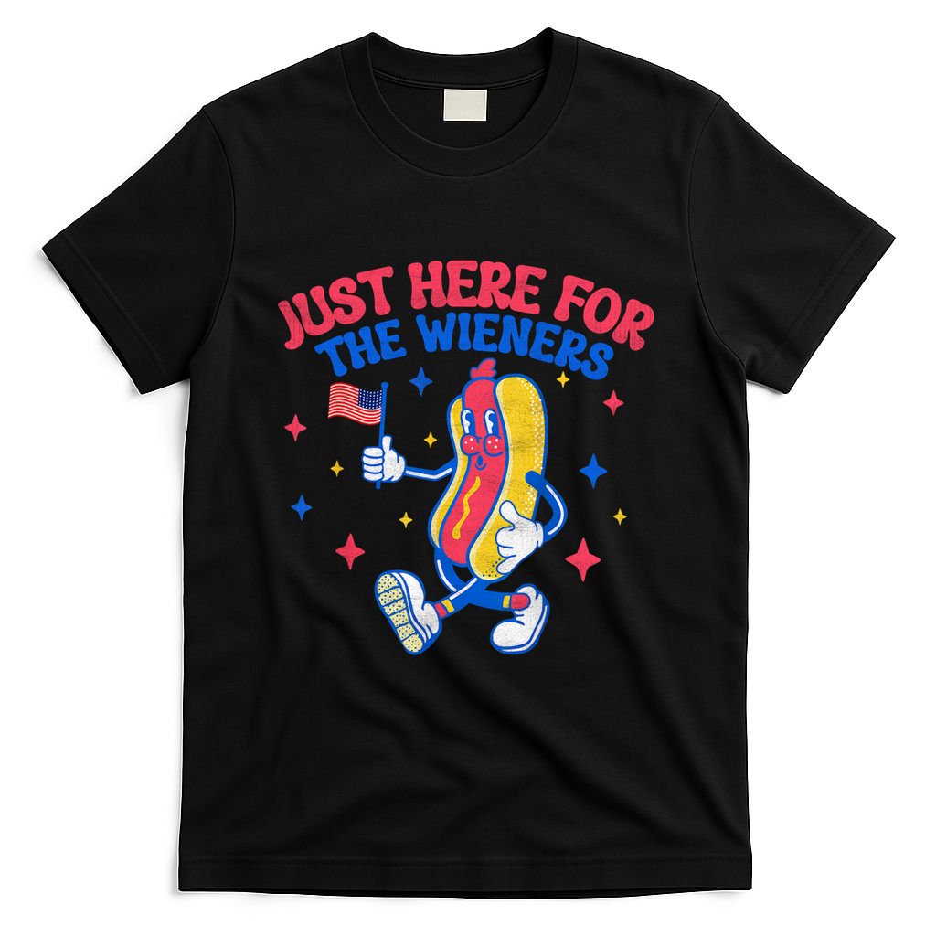 IM Just Here For The Wieners 4th Of July Hot Dog Gift T-Shirt