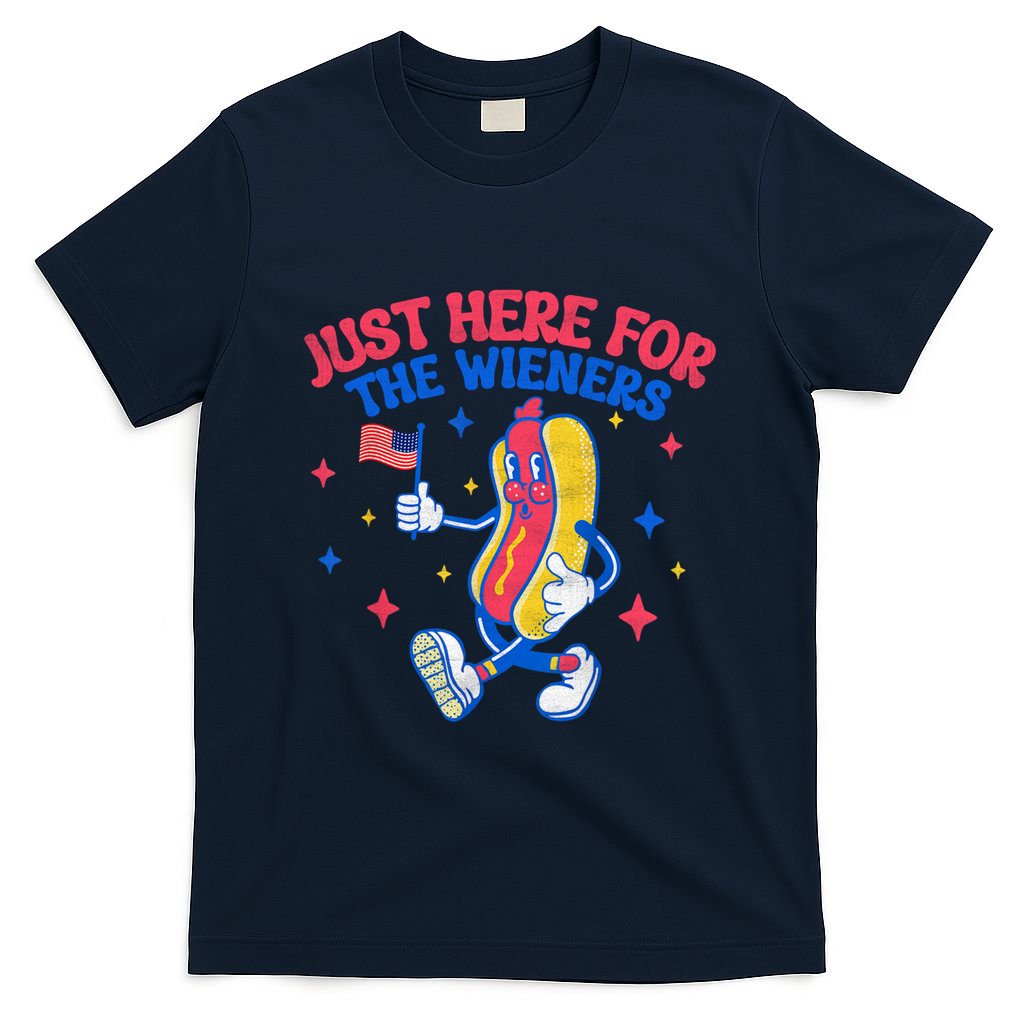 IM Just Here For The Wieners 4th Of July Hot Dog Gift T-Shirt