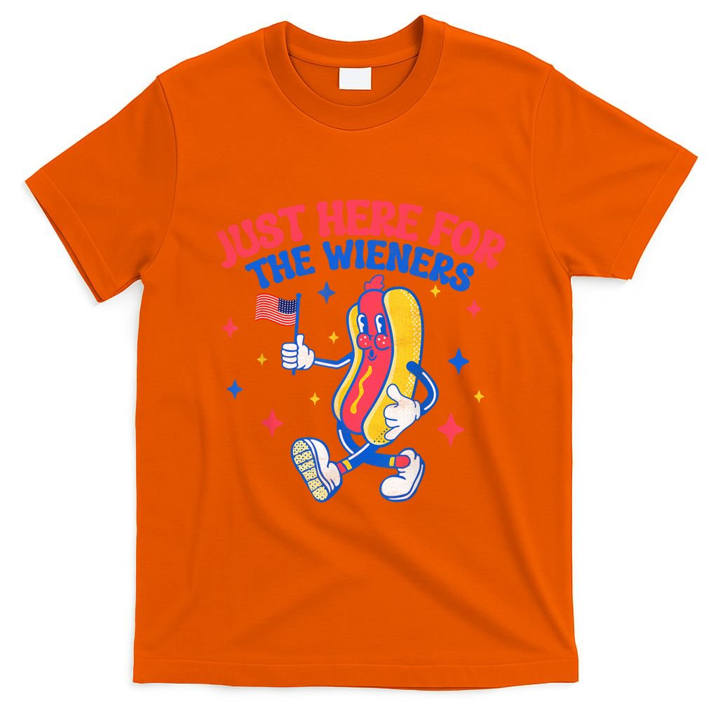 IM Just Here For The Wieners 4th Of July Hot Dog Gift T-Shirt