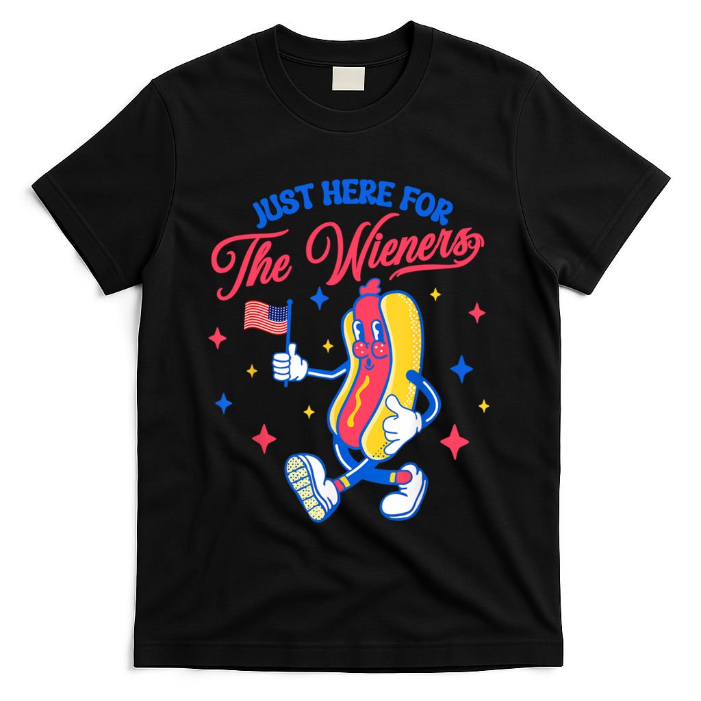IM Just Here For The Wieners 4th Of July Hot Dog Cute Gift T-Shirt