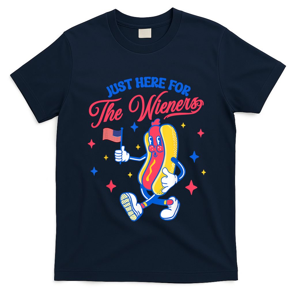 IM Just Here For The Wieners 4th Of July Hot Dog Cute Gift T-Shirt