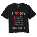 I Love My Soulmate I Heart My Soulmate Women's Crop Top Tee