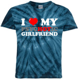 I Love My Psychotic Girlfriend Funny Gift Kids Tie-Dye T-Shirt
