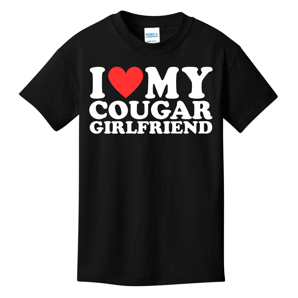 I Love My Cougar Girlfriend Funny Kids T-Shirt