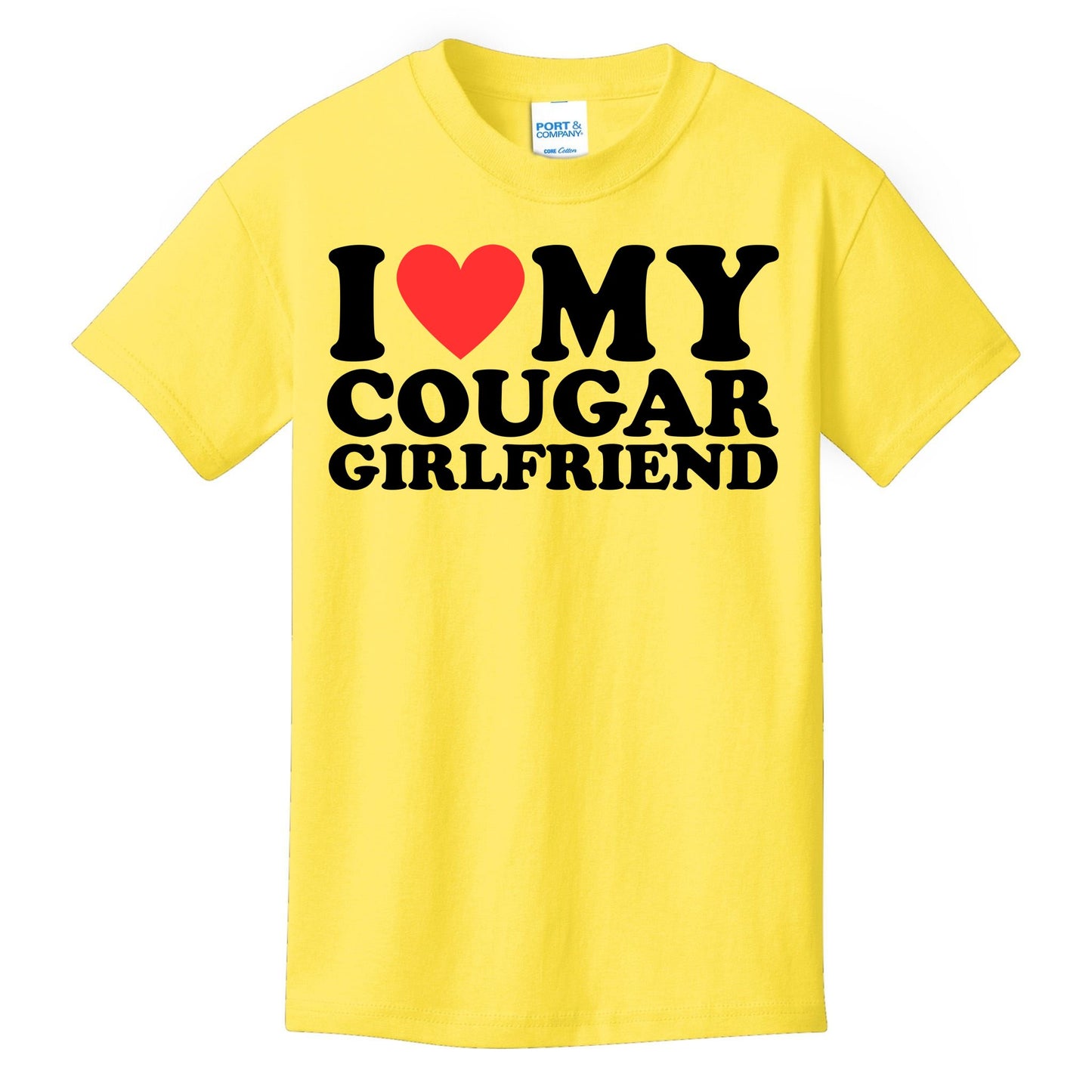 I Love My Cougar Girlfriend Funny Kids T-Shirt
