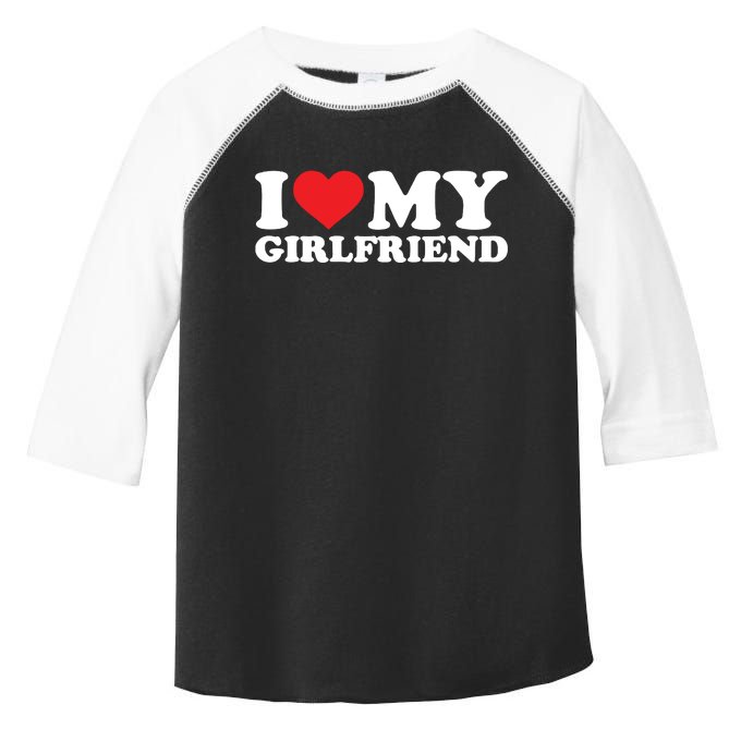 I Love My Girlfriend Funny Valentine Red Heart Love Toddler Fine Jersey T-Shirt