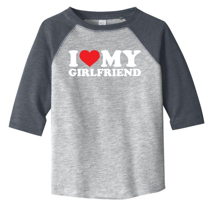 I Love My Girlfriend Funny Valentine Red Heart Love Toddler Fine Jersey T-Shirt