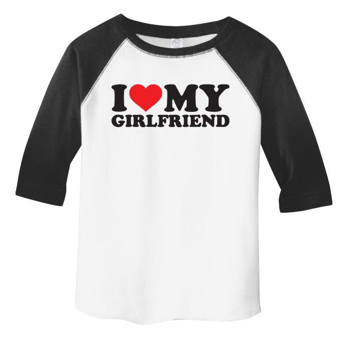 I Love My Girlfriend Funny Valentine Red Heart Love Toddler Fine Jersey T-Shirt