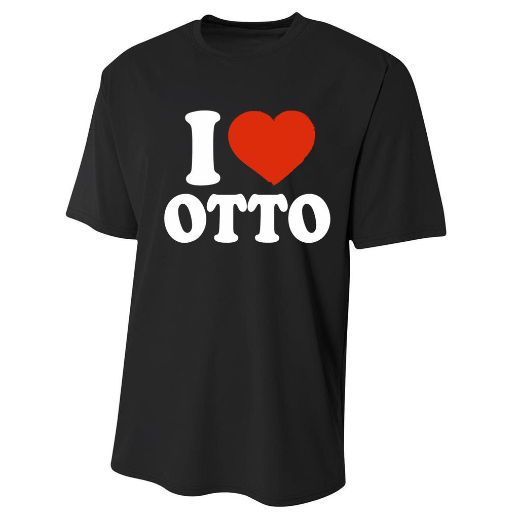 I Love Otto I Heart Otto Red Heart Valentine Performance Sprint T-Shirt