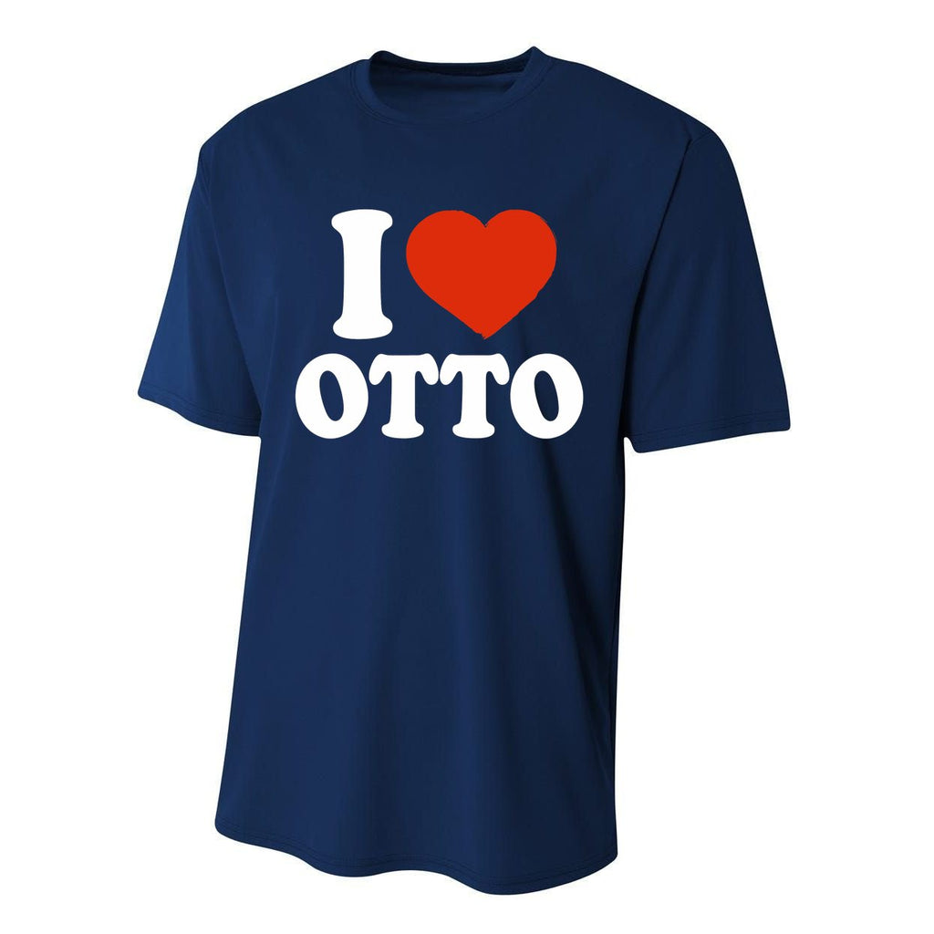 I Love Otto I Heart Otto Red Heart Valentine Performance Sprint T-Shirt