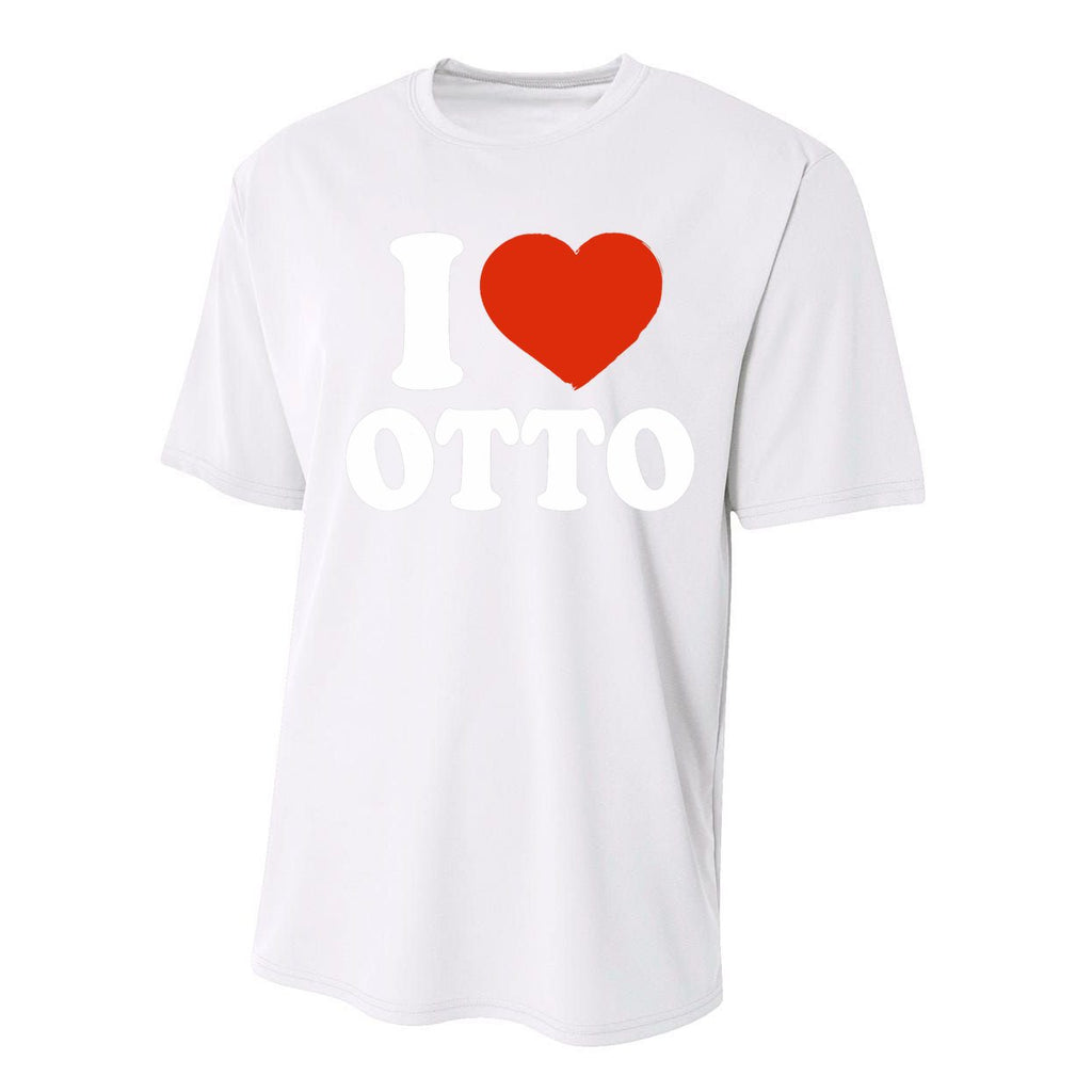 I Love Otto I Heart Otto Red Heart Valentine Performance Sprint T-Shirt