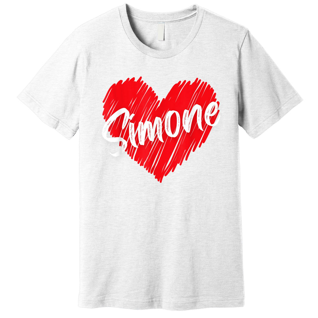 I Love Simone Heart Personalized Name Simone Premium T-Shirt